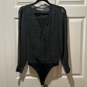Abercrombie & Fitch Long Sleeve V-Neck Bodysuit
